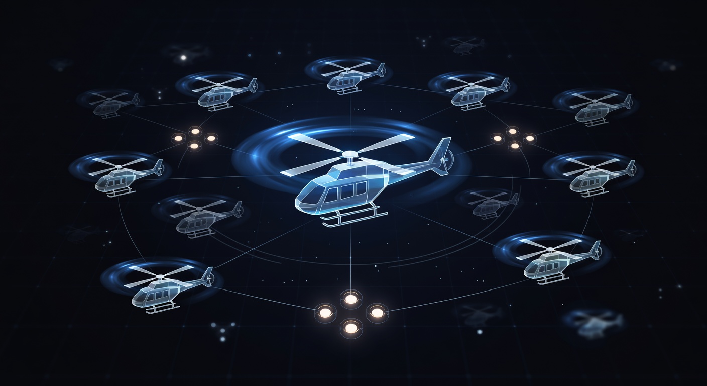 Helicopter medical evacuation abstract interface